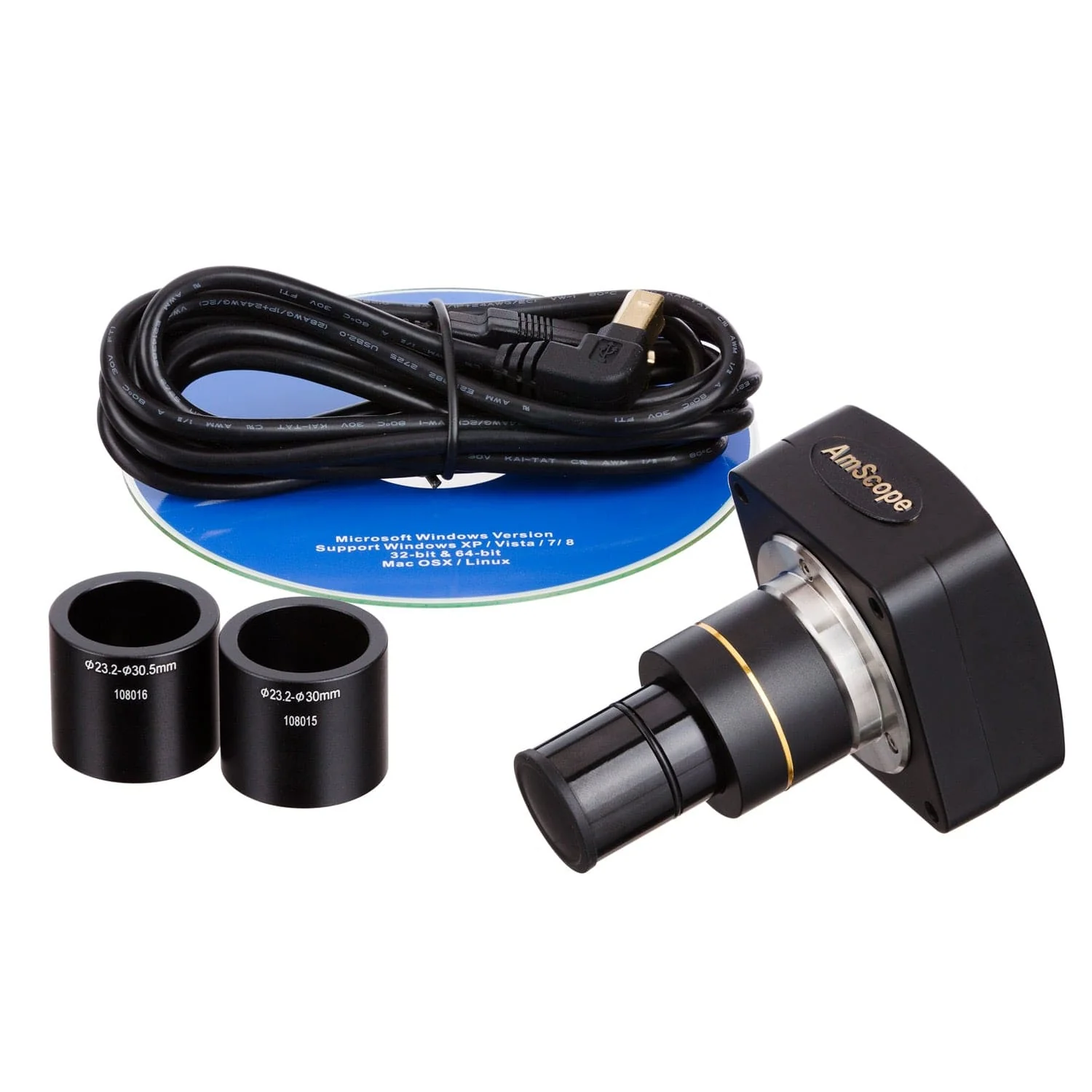 AmScope SM-3 Series Simul-Focal Lockable Zoom Binocular Stereo Microscope 3.5X-45X Magnification on Single Arm Boom Stand with Fiber Optic Ring Illuminator and Camera - Image 5