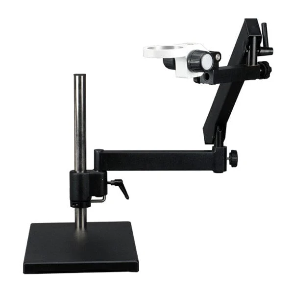 AmScope SM-7 Series Binocular Zoom Microscope 7X-90X Magnification on Articulating Stand with Base Plate and Fluorescent Ring Light - Image 10