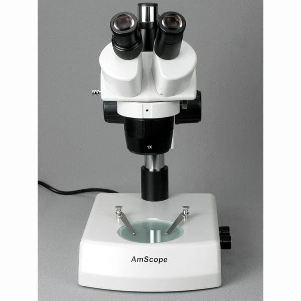 AmScope SW-2T Series Trinocular Stereo Microscope 10X-30X Magnification With Top & Bottom Halogen Lights - Image 4
