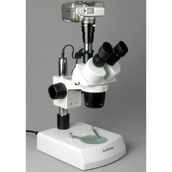 AmScope SW-2T Series Trinocular Stereo Microscope 10X-30X Magnification With Top & Bottom Halogen Lights - Image 5