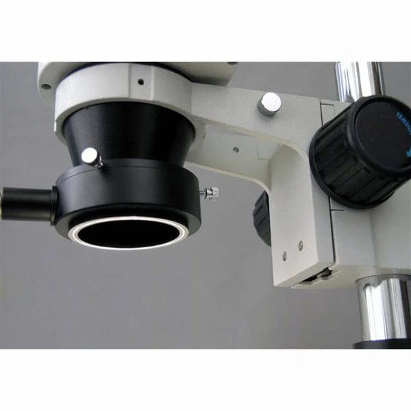 AmScope ZM-3 Series Ultimate Zoom Binocular Stereo Microscope 6.7X-45X Magnification on Double Arm Boom Stand with Fiber Optic Ring Light - Image 4