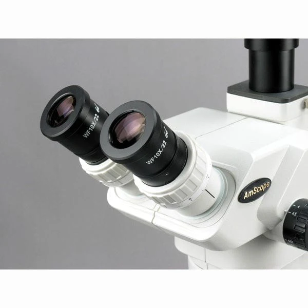 AmScope ZM-3 Series Ultimate Trinocular Zoom Microscope 2X-180X Magnification on Single-Arm Boom Stand - Image 6
